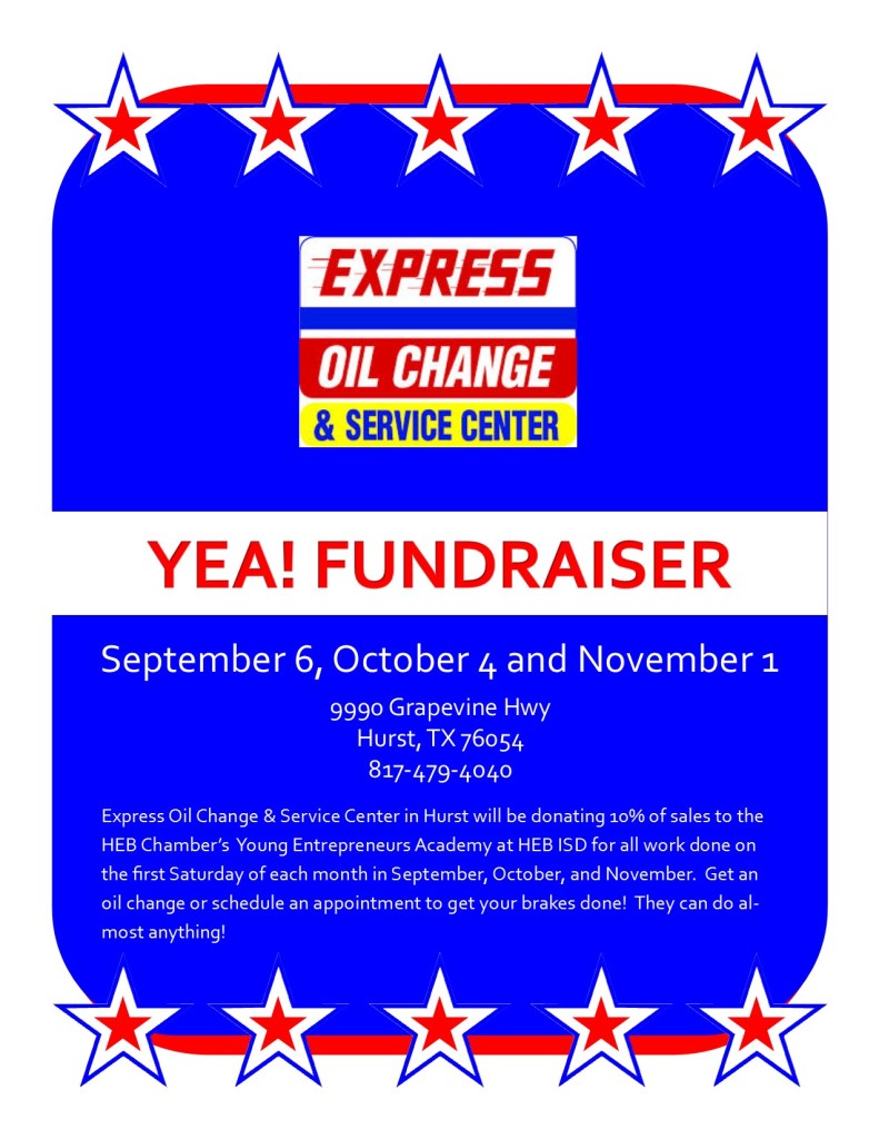 Express Oil Change Flyer HEB Chamber